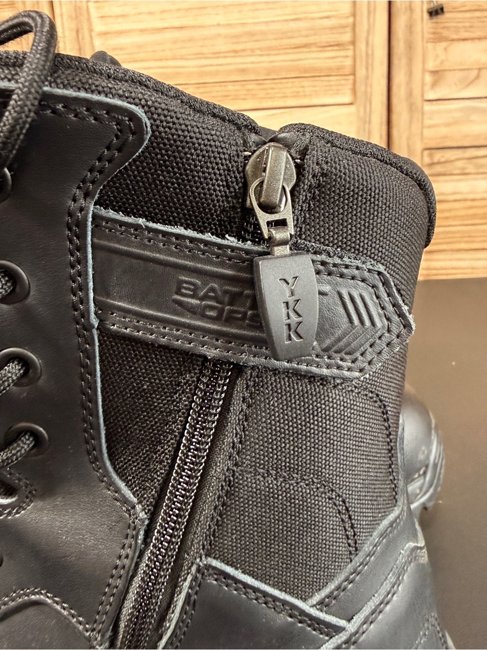 Batlle Ops Black Tactical Work Boots with Side Zippers Waterproof Size 10 - Picture 11 of 13